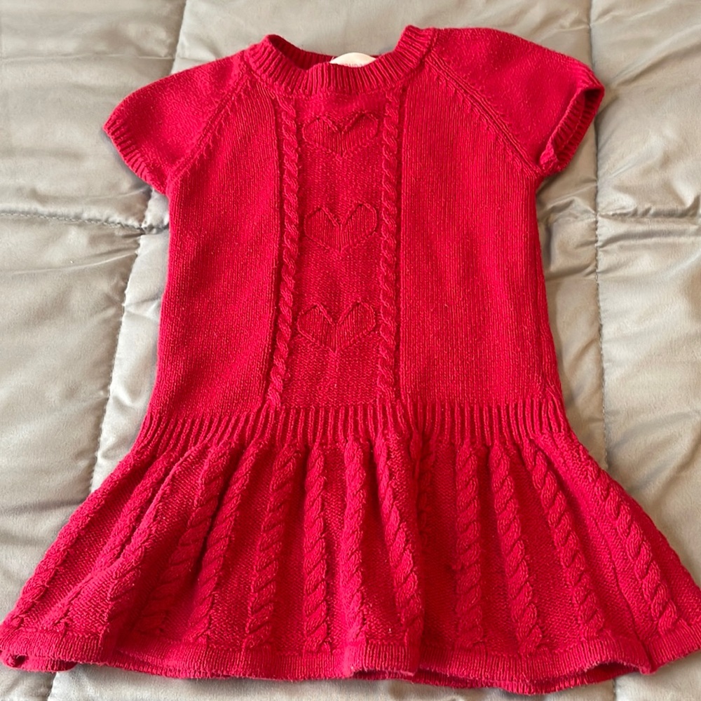 Red Sweater dress. Size 2T